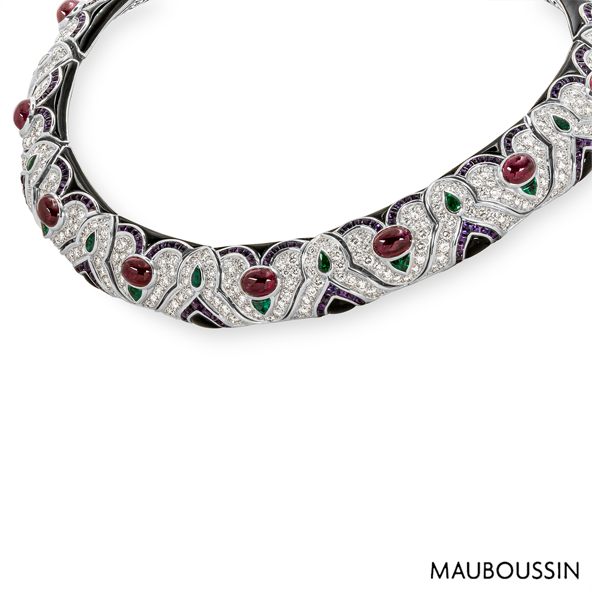 Mauboussin White Gold Multi-Gemstone Necklace